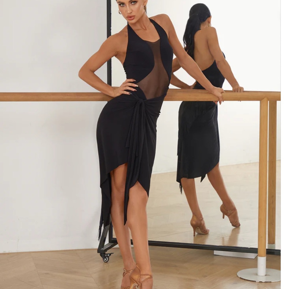 Elegant Black Latin Skirt